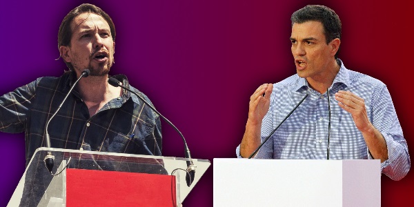 Pablo Iglesias y Pedro Sanchez