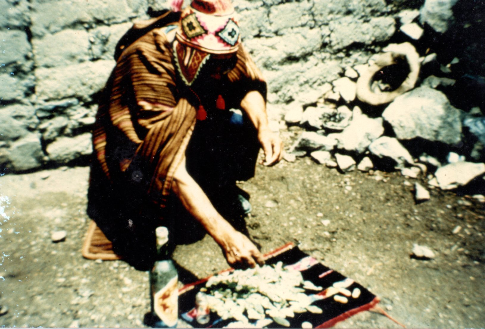 Ritual andino con hoja de coca